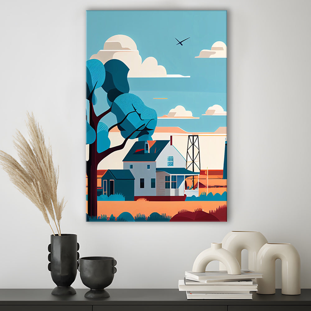 Oklahoma Retro Art Print, Oklahoma City Wall Art, Canvas Print, Painting Canvas, Living Room Decor