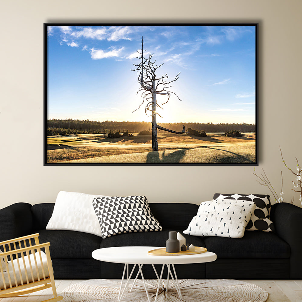 Old Macdonald Golf Course, Ghost Tree Fine Art, Floating Framed Canvas Print Wall Art