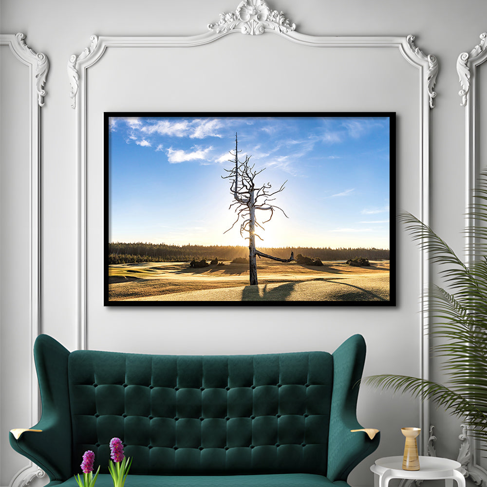 Old Macdonald Golf Course, Ghost Tree Fine Art, Framed Art Print Wall Decor, Picture Framed