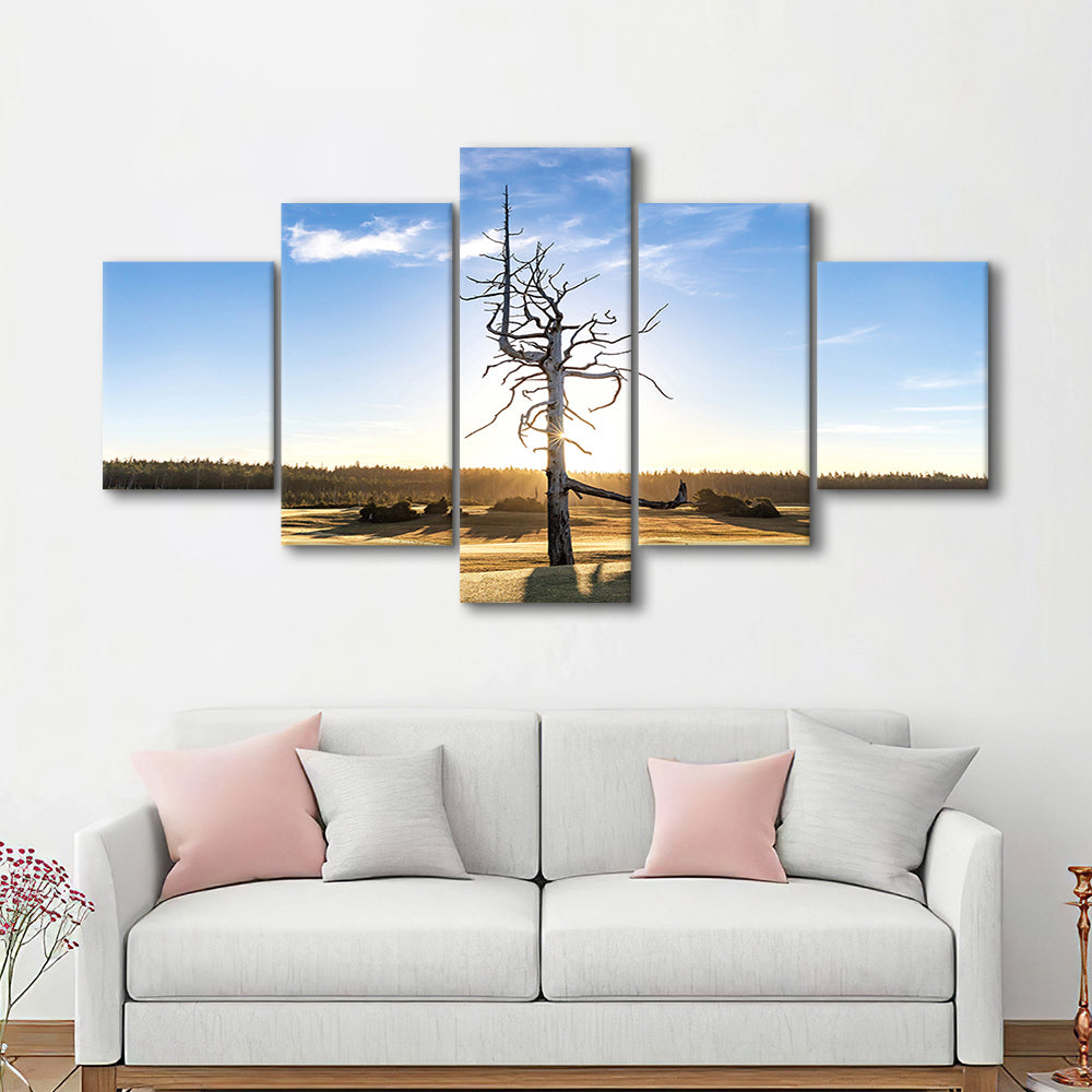 Old Macdonald Golf Course, Ghost Tree Fine Art, Golf Art Print, 5 Pieces Mixed Canvas Print Wall Art