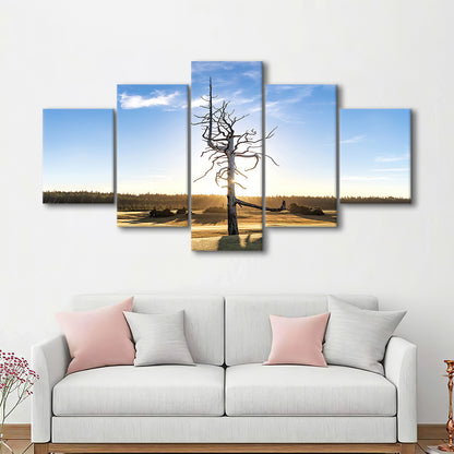 Old Macdonald Golf Course, Ghost Tree Fine Art, Golf Art Print, 5 Pieces Mixed Canvas Print Wall Art