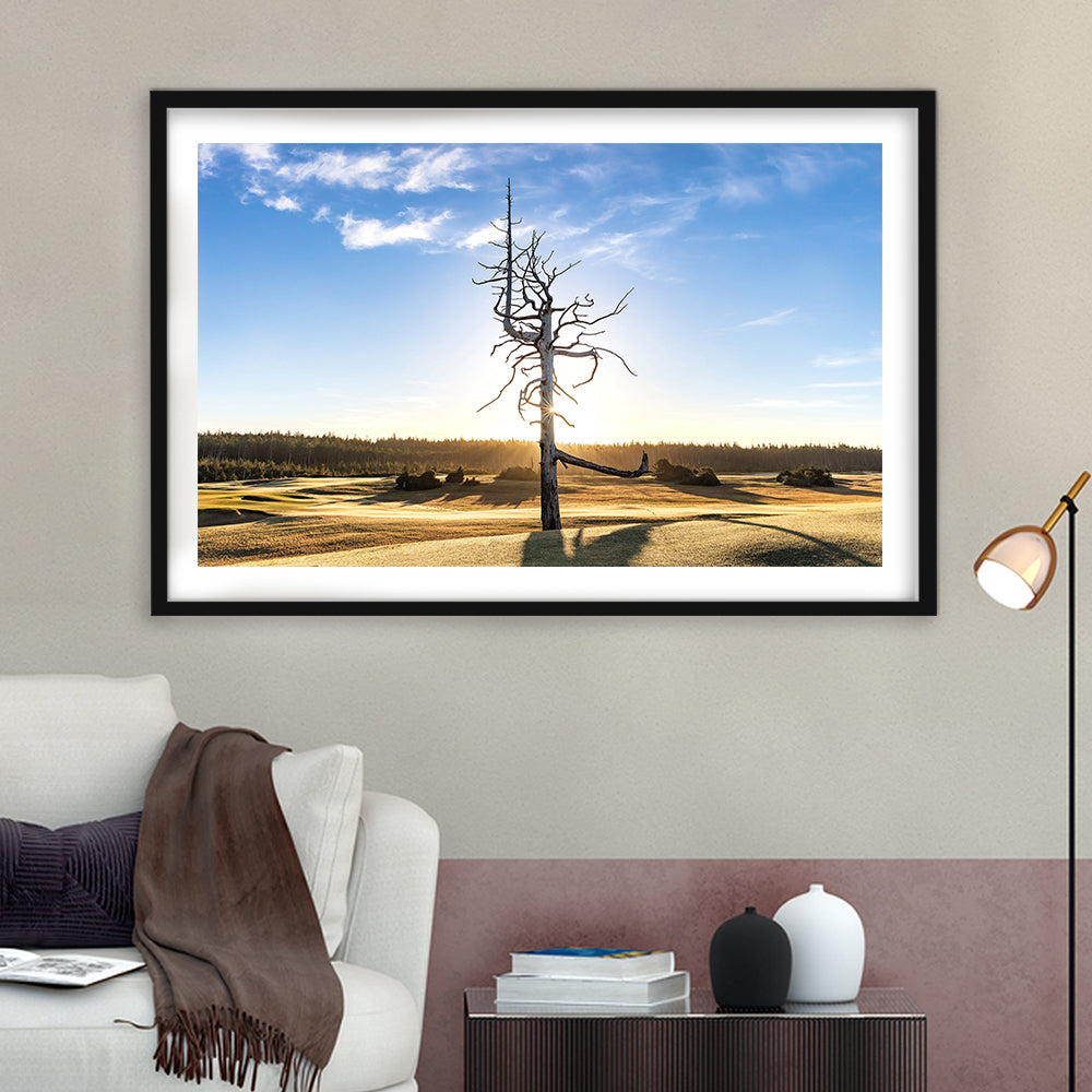 Old Macdonald Golf Course, Ghost Tree Fine Art, Goft Art Print, Framed Art Print White Border Wall Decor