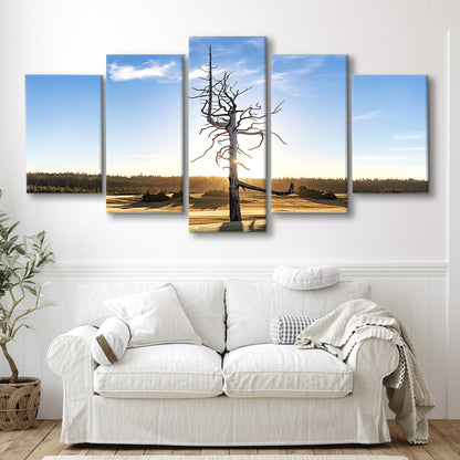 Old Macdonald Golf Course, Ghost Tree Fine Art, Golf Art Print, 5 Pieces Mixed Canvas Print Wall Art
