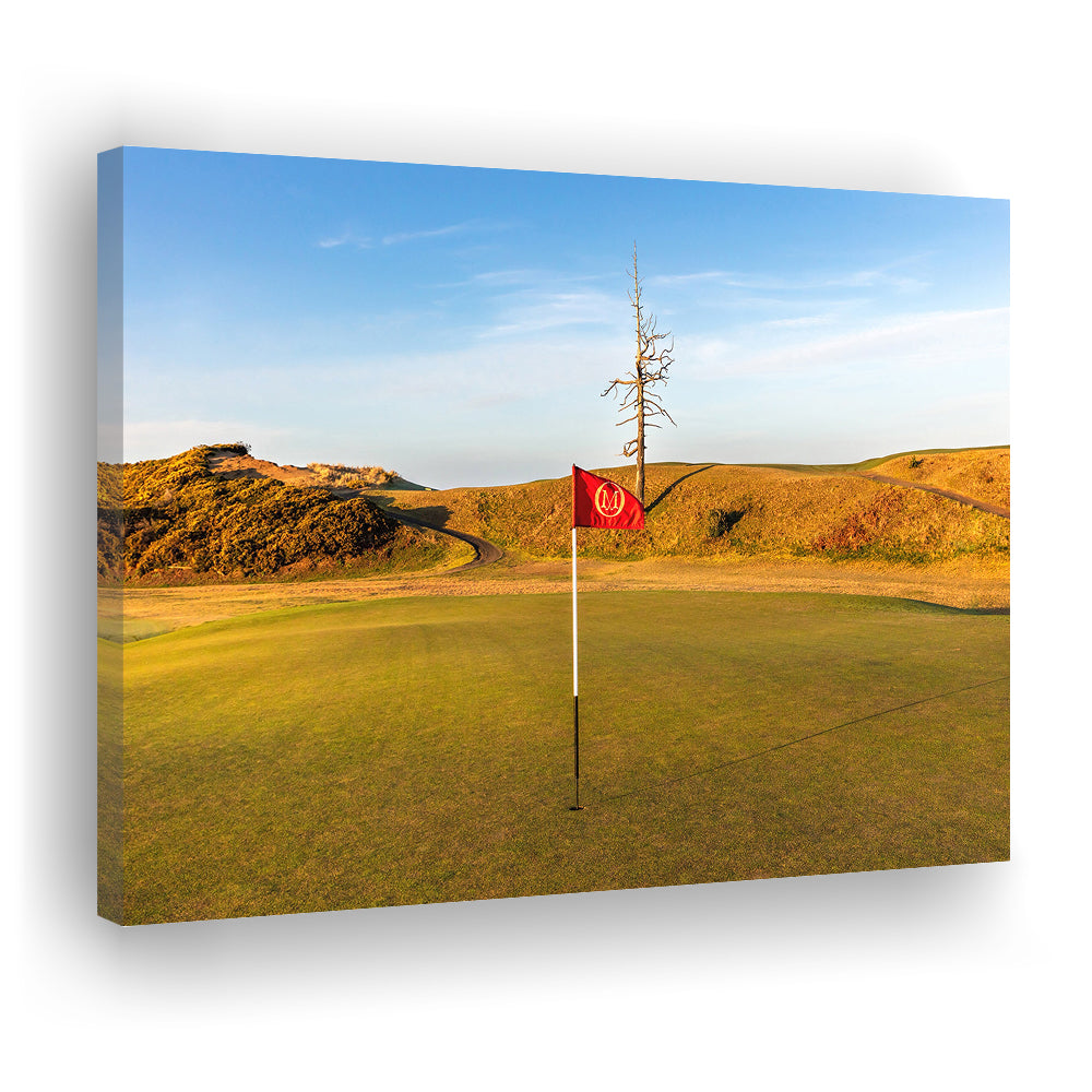 Old Macdonald Golf Course, Hole 2 With Ghost Tree Fine Art, Golf Art Print,Gifts Golf Lover