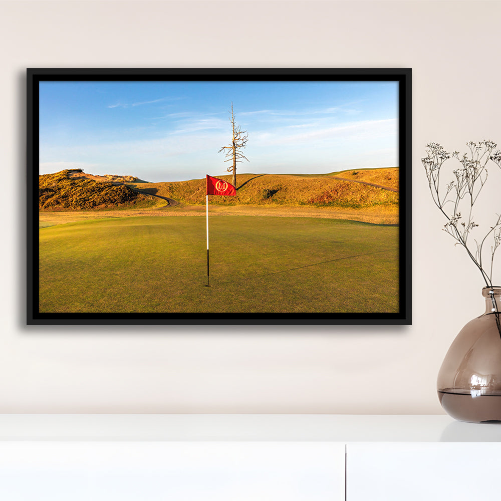 Old Macdonald Golf Course, Hole 2 With Ghost Tree Fine Art, Floating Framed Canvas Print Wall Art