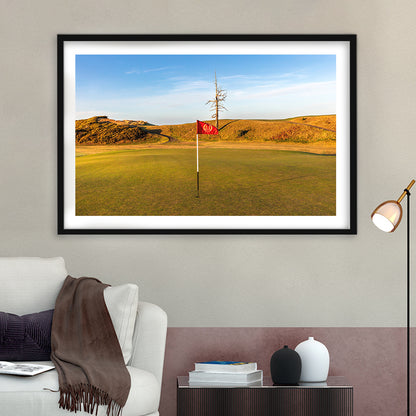 Old Macdonald Golf Course, Hole 2 With Ghost Tree Fine Art, Goft Art Print, Framed Art Print White Border Wall Decor