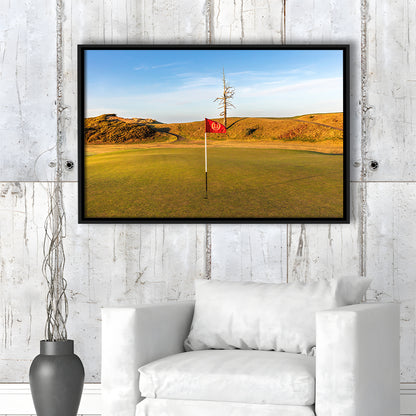 Old Macdonald Golf Course, Hole 2 With Ghost Tree Fine Art, Floating Framed Canvas Print Wall Art