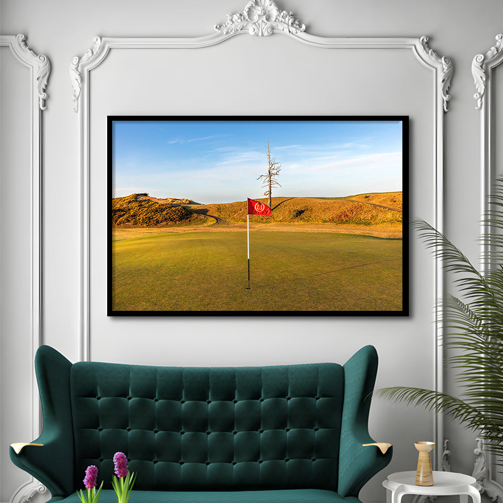 Old Macdonald Golf Course, Hole 2 With Ghost Tree Fine Art, Framed Art Print Wall Decor, Picture Framed