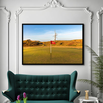 Old Macdonald Golf Course, Hole 2 With Ghost Tree Fine Art, Framed Art Print Wall Decor, Picture Framed