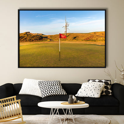 Old Macdonald Golf Course, Hole 2 With Ghost Tree Fine Art, Floating Framed Canvas Print Wall Art