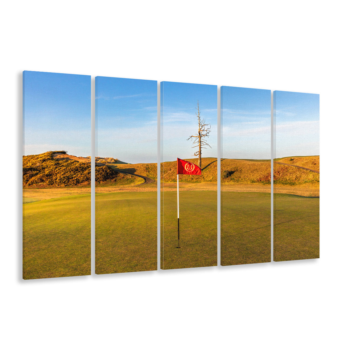Old Macdonald Golf Course, Hole 2 With Ghost Tree Fine Art, Golf Art Print, Extra Large Canvas Print Wall Art