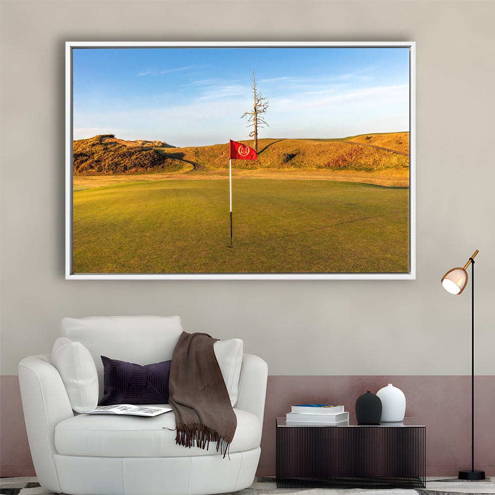 Old Macdonald Golf Course, Hole 2 With Ghost Tree Fine Art, Floating Framed Canvas Print Wall Art