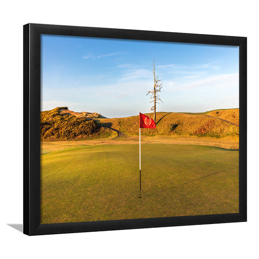 Old Macdonald Golf Course, Hole 2 With Ghost Tree Fine Art, Framed Art Print Wall Decor, Picture Framed