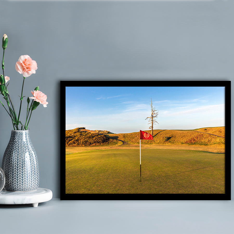 Old Macdonald Golf Course, Hole 2 With Ghost Tree Fine Art, Framed Art Print Wall Decor, Picture Framed