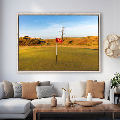 Old Macdonald Golf Course, Hole 2 With Ghost Tree Fine Art, Floating Framed Canvas Print Wall Art