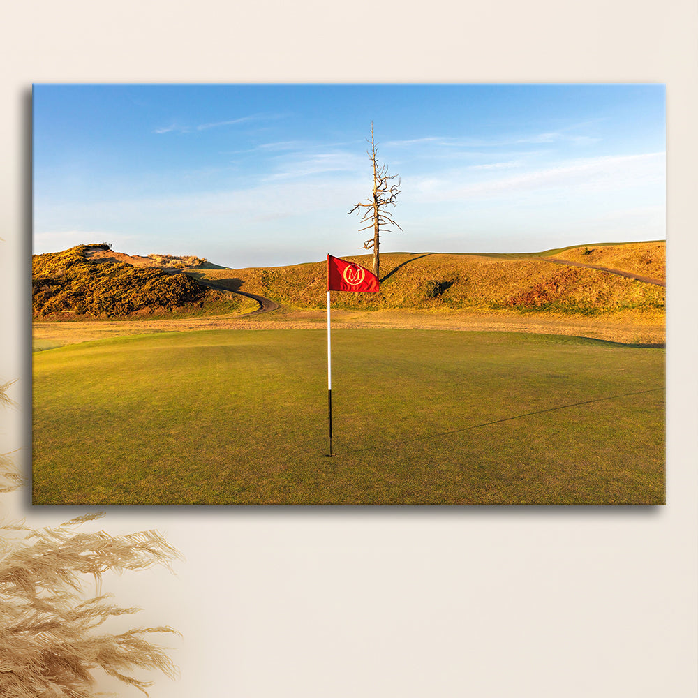 Old Macdonald Golf Course, Hole 2 With Ghost Tree Fine Art, Golf Art Print,Gifts Golf Lover
