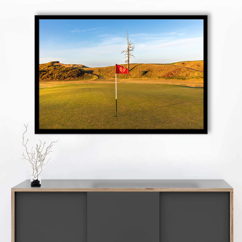 Old Macdonald Golf Course, Hole 2 With Ghost Tree Fine Art, Framed Art Print Wall Decor, Picture Framed