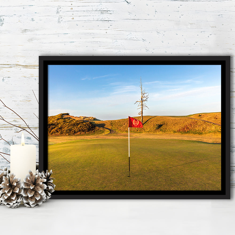 Old Macdonald Golf Course, Hole 2 With Ghost Tree Fine Art, Floating Framed Canvas Print Wall Art