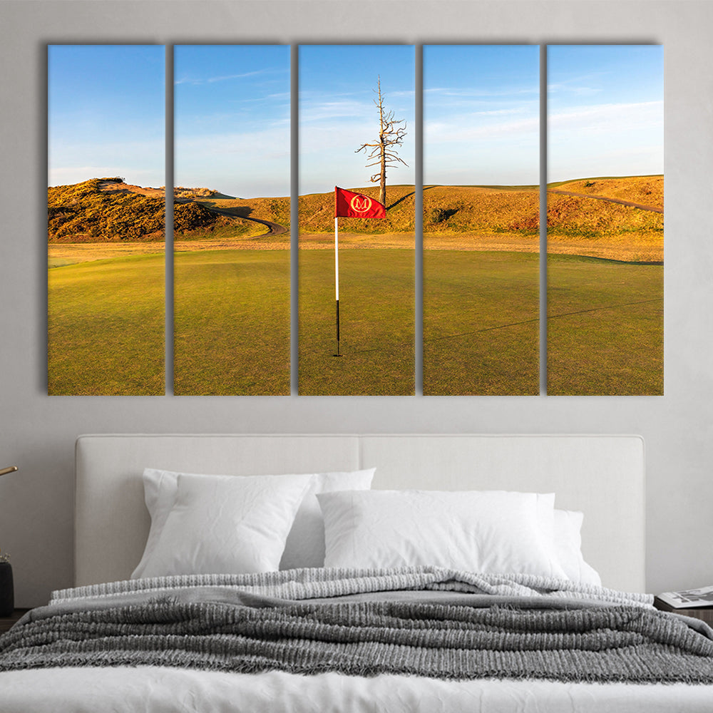 Old Macdonald Golf Course, Hole 2 With Ghost Tree Fine Art, Golf Art Print, Extra Large Canvas Print Wall Art