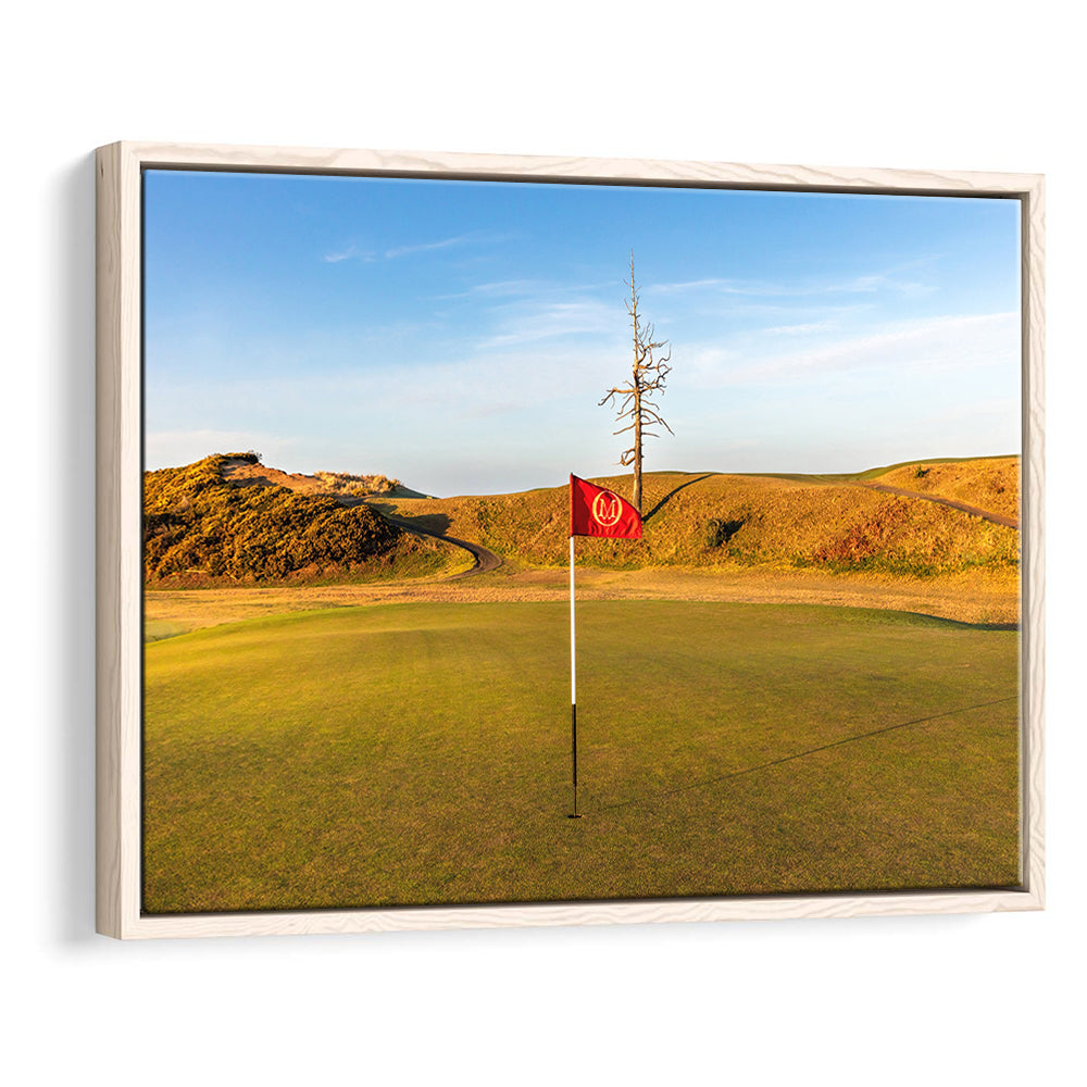 Old Macdonald Golf Course, Hole 2 With Ghost Tree Fine Art, Floating Framed Canvas Print Wall Art