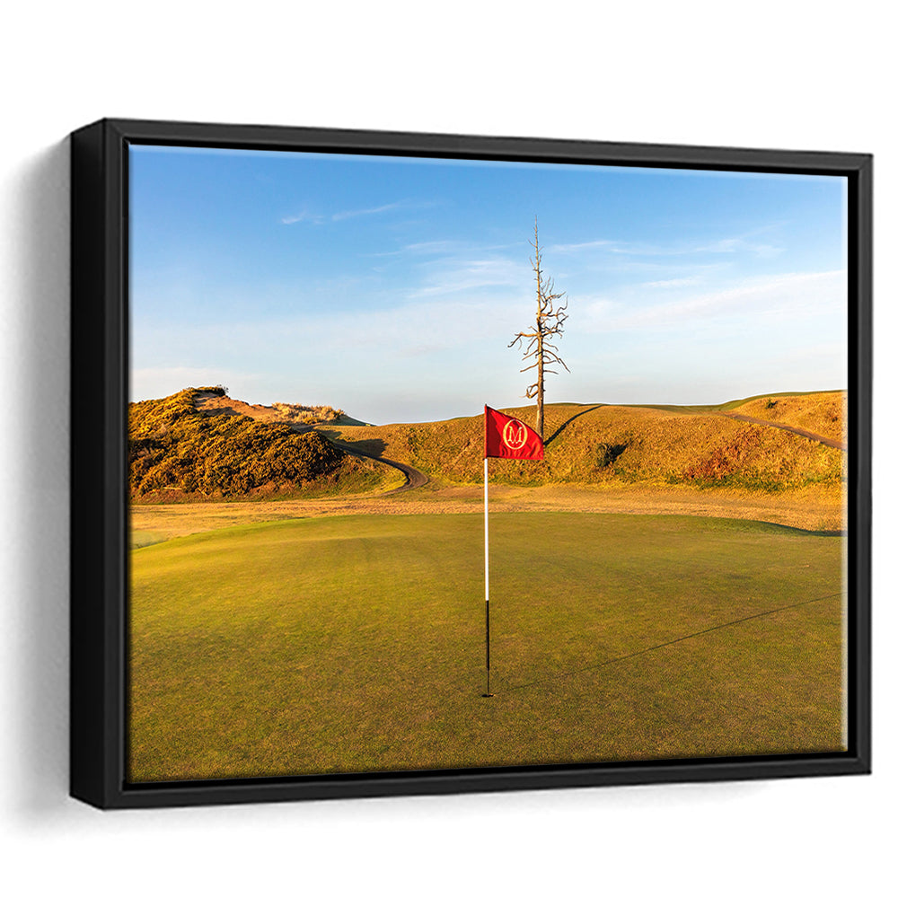 Old Macdonald Golf Course, Hole 2 With Ghost Tree Fine Art, Floating Framed Canvas Print Wall Art