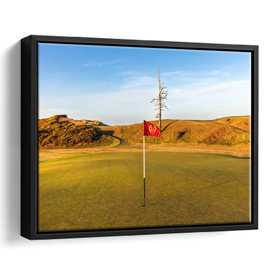 Old Macdonald Golf Course, Hole 2 With Ghost Tree Fine Art, Floating Framed Canvas Print Wall Art