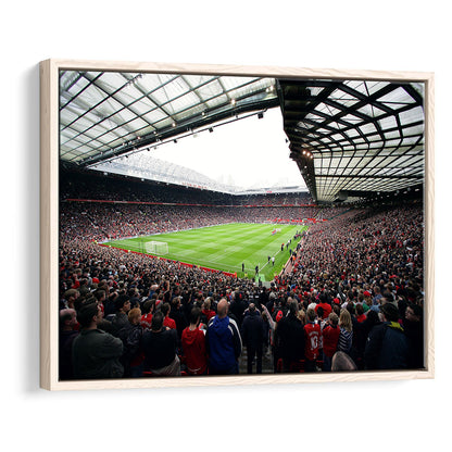 Old Trafford Full House Stadium, Stadium Canvas, Sport Art, Framed Canvas Print Wall Art, Floating Frame