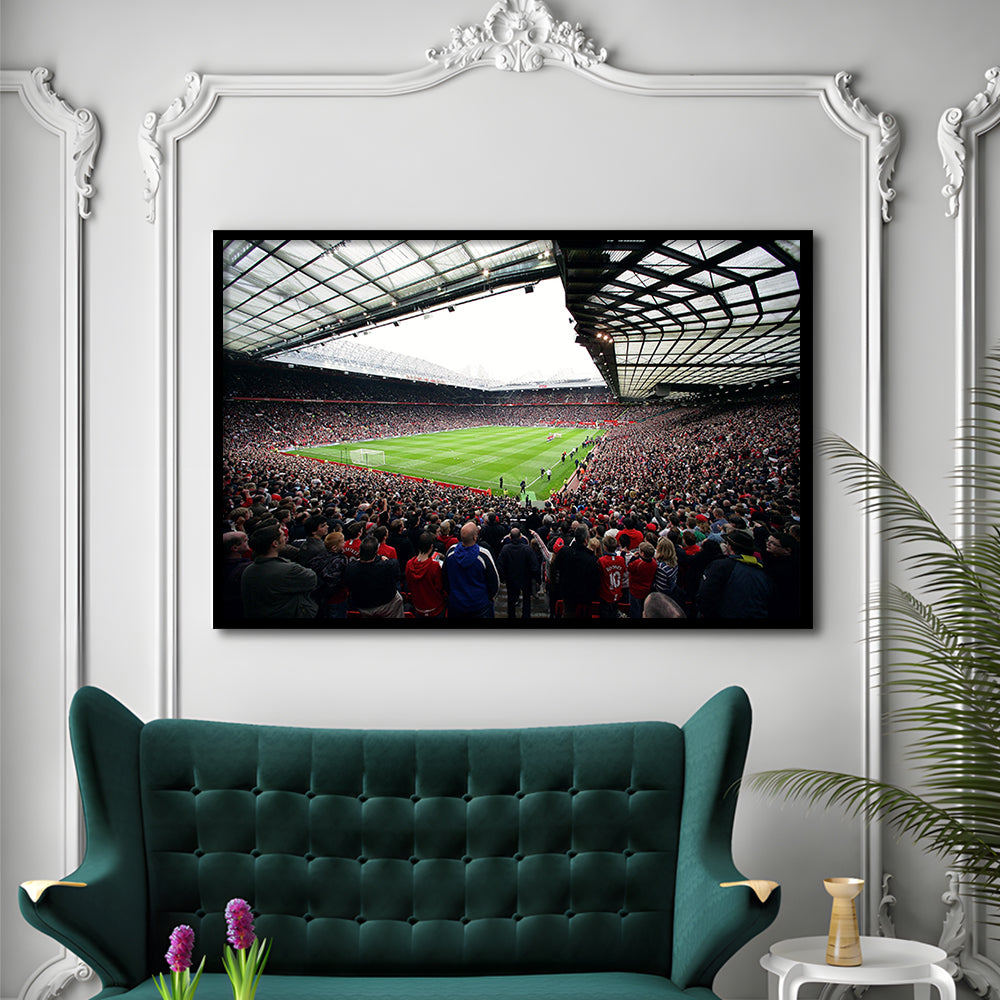 Old Trafford Full House Stadium, Stadium Canvas, Sport Art, Gift for him, Framed Art Print Wall Decor, Picture Framed