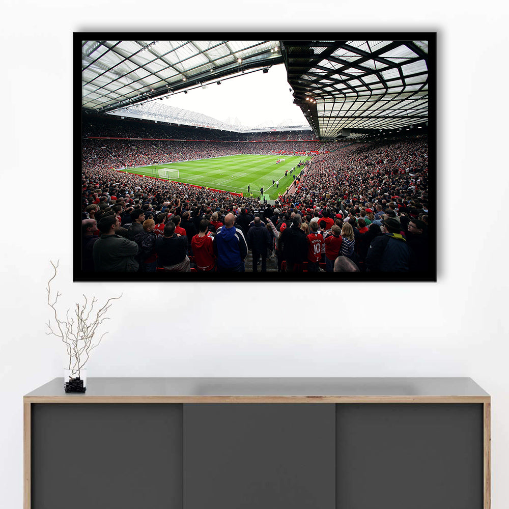 Old Trafford Full House Stadium, Stadium Canvas, Sport Art, Gift for him, Framed Art Print Wall Decor, Picture Framed