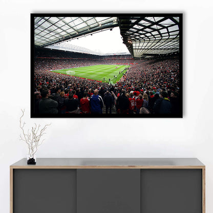 Old Trafford Full House Stadium, Stadium Canvas, Sport Art, Gift for him, Framed Art Print Wall Decor, Picture Framed