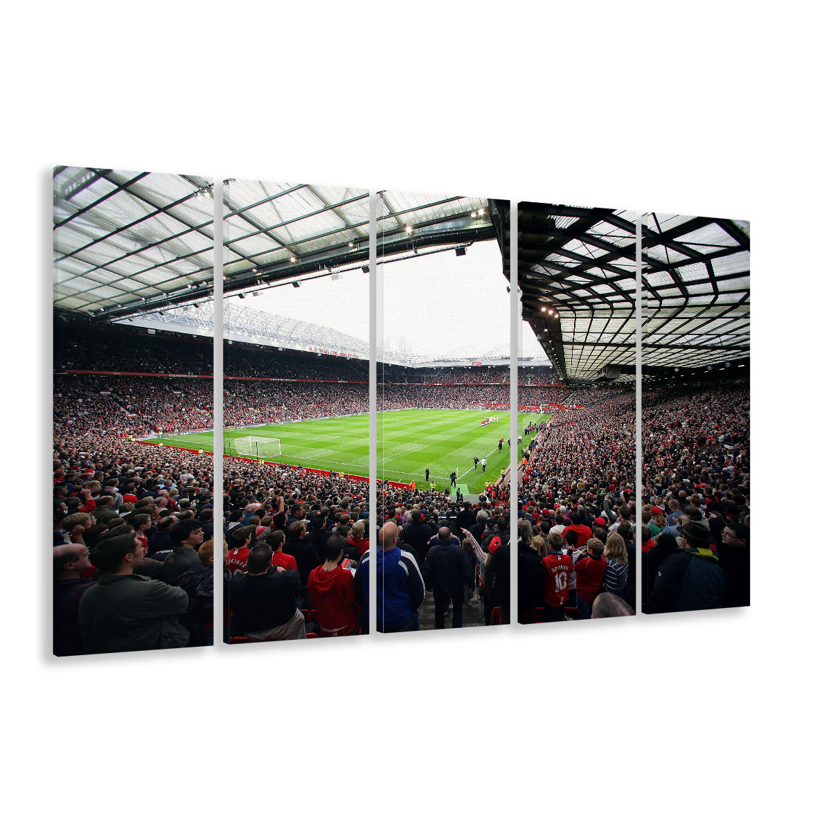 Old Trafford Full House Stadium, Stadium Canvas, Sport Art, 5 Panel B, Extra Large Canvas, Canvas Print Wall Art