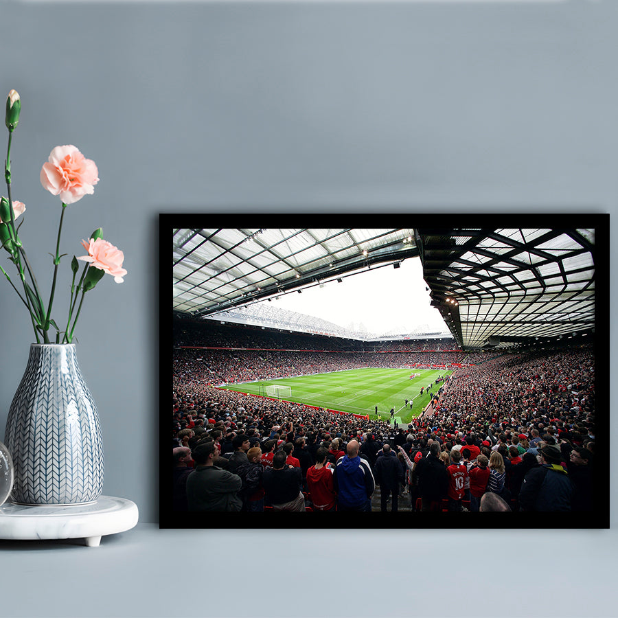 Old Trafford Full House Stadium, Stadium Canvas, Sport Art, Gift for him, Framed Art Print Wall Decor, Picture Framed
