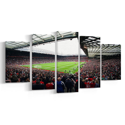Old Trafford Full House Stadium, Stadium Canvas, Sport Art, Gift for him, 5 Panel, Large Canvas, Canvas Print Wall Art