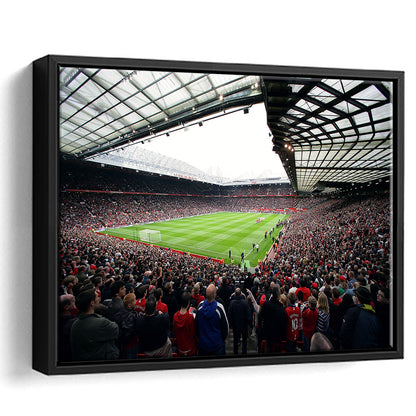 Old Trafford Full House Stadium, Stadium Canvas, Sport Art, Framed Canvas Print Wall Art, Floating Frame