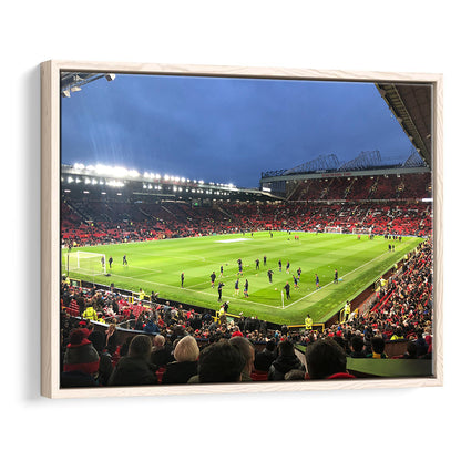 Old Trafford Game, Stadium Canvas, Sport Art, Framed Canvas Print Wall Art, Floating Frame