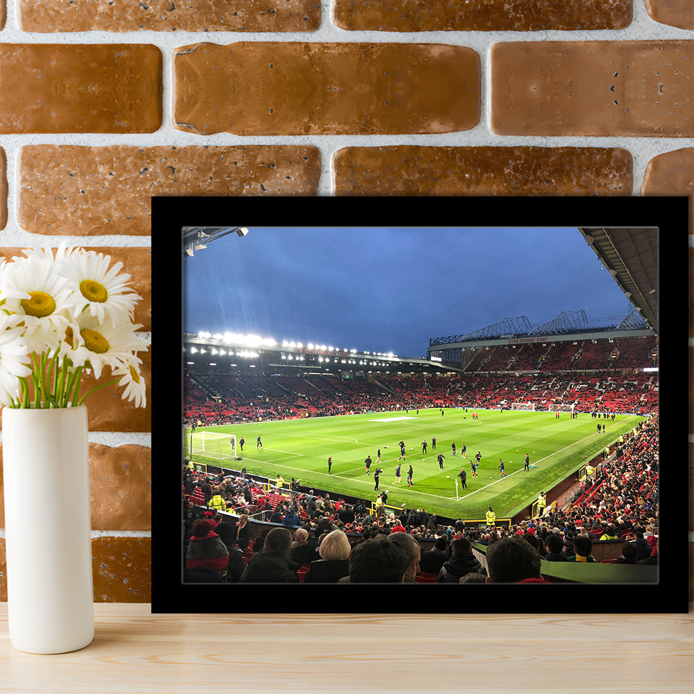 Old Trafford Game, Stadium Canvas, Sport Art, Gift for him, Framed Art Print Wall Decor, Picture Framed