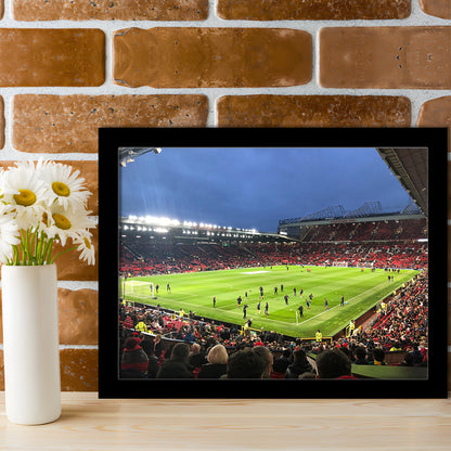 Old Trafford Game, Stadium Canvas, Sport Art, Gift for him, Framed Art Print Wall Decor, Picture Framed