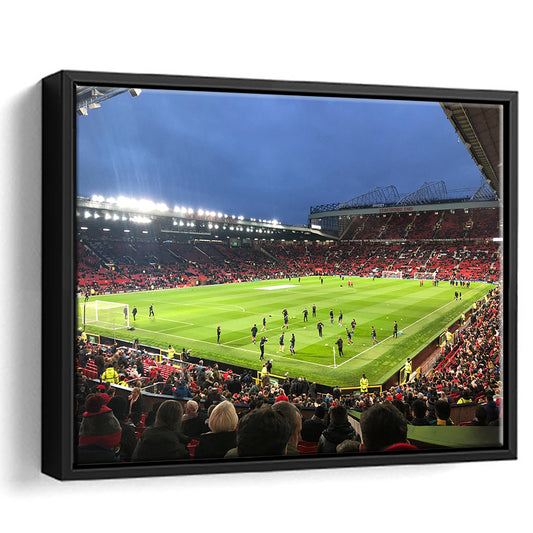 Old Trafford Game, Stadium Canvas, Sport Art, Framed Canvas Print Wall Art, Floating Frame