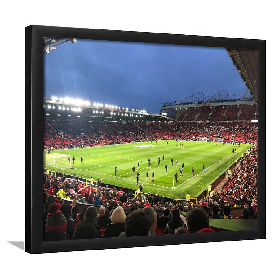 Old Trafford Game, Stadium Canvas, Sport Art, Gift for him, Framed Art Print Wall Decor, Picture Framed