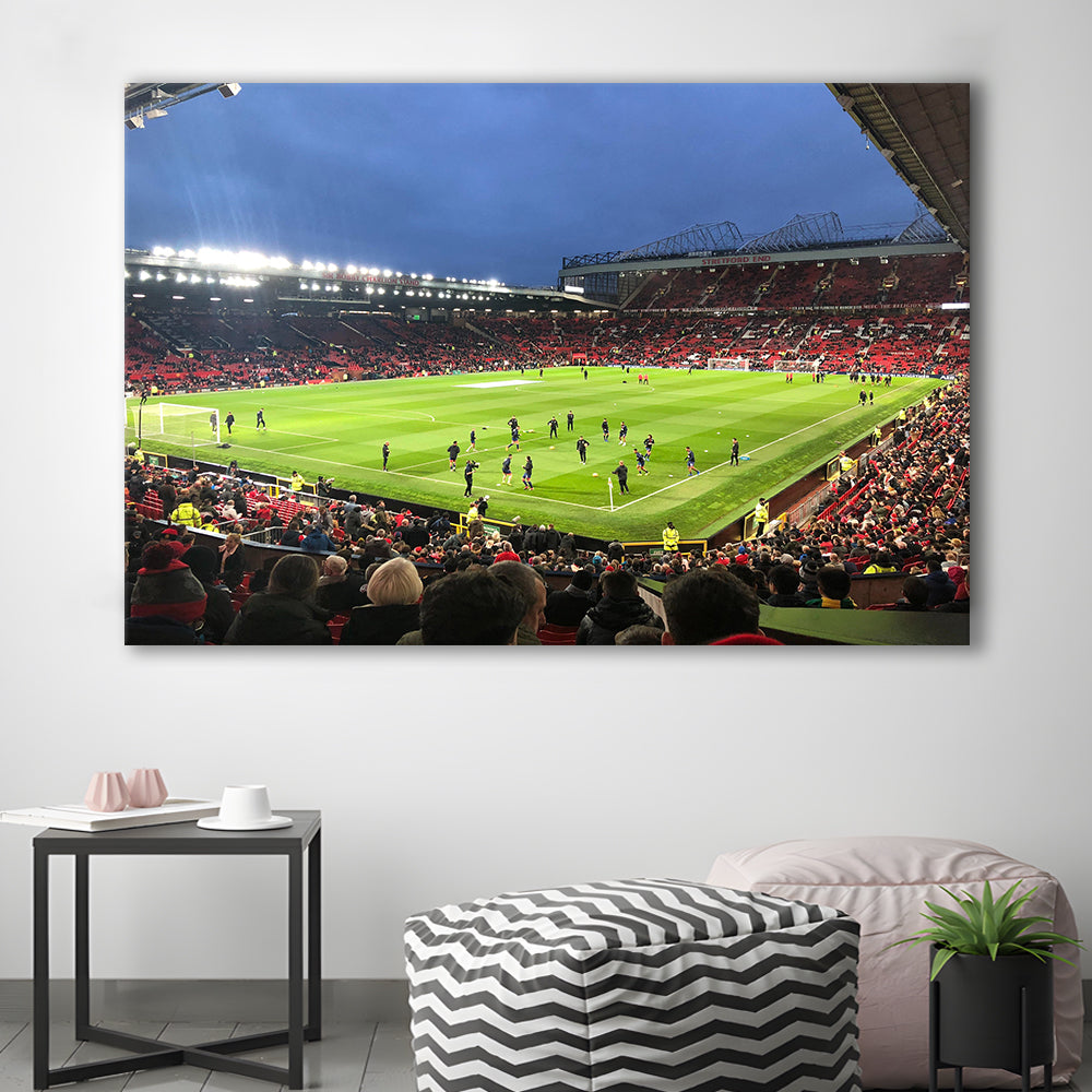 Old Trafford Game, Stadium Canvas, Sport Art, Gift for him, Man Cave Decor, Art Print, Canvas Print Wall Art