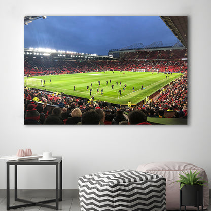 Old Trafford Game, Stadium Canvas, Sport Art, Gift for him, Man Cave Decor, Art Print, Canvas Print Wall Art