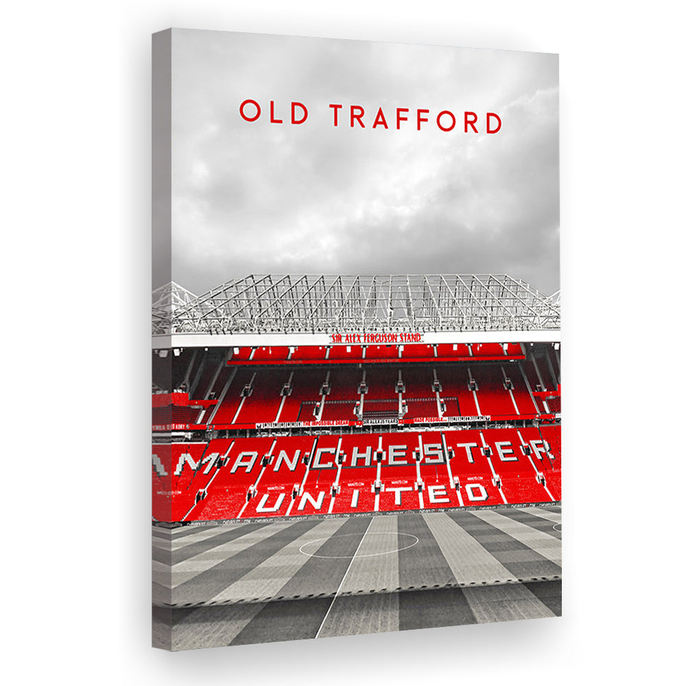 Old Trafford Man Utd Stadium Print, Football Stadium Art Wall Art, Canvas Prints Wall Art, Man Cave Decor