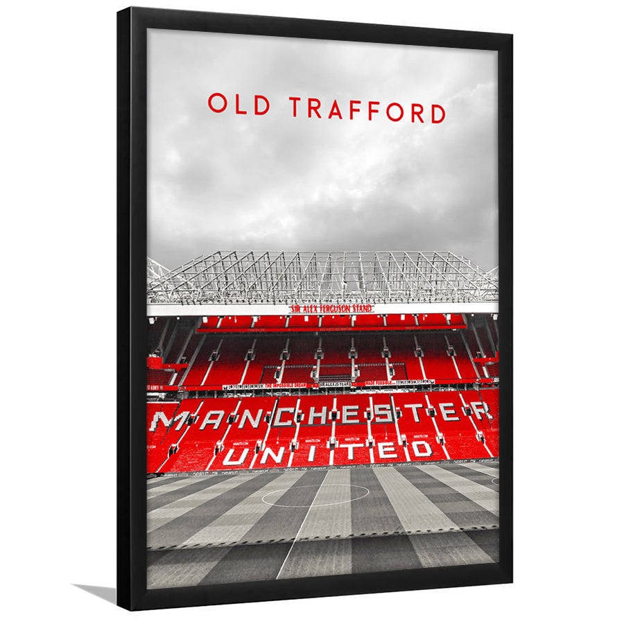 Old Trafford Man Utd Stadium Print, Football Stadium Art Wall Art, Framed Art Prints Wall Decor
