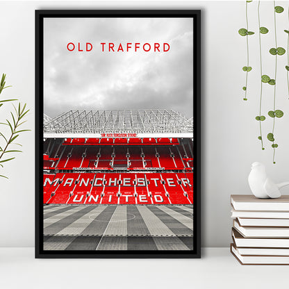 Old Trafford Man Utd Stadium Print, Football Stadium Art Wall Art, Framed Canvas Prints Wall Art