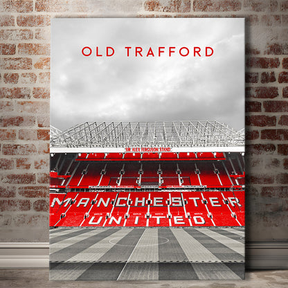 Old Trafford Man Utd Stadium Print, Football Stadium Art Wall Art, Canvas Prints Wall Art, Man Cave Decor