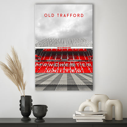 Old Trafford Man Utd Stadium Print, Football Stadium Art Wall Art, Canvas Prints Wall Art, Man Cave Decor