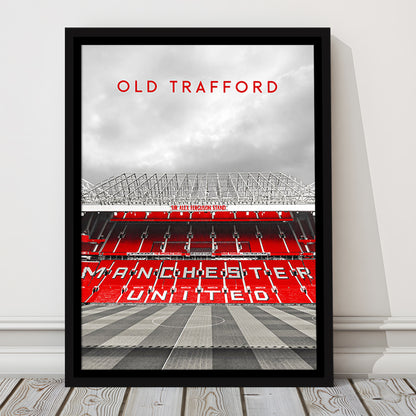 Old Trafford Man Utd Stadium Print, Football Stadium Art Wall Art, Framed Canvas Prints Wall Art