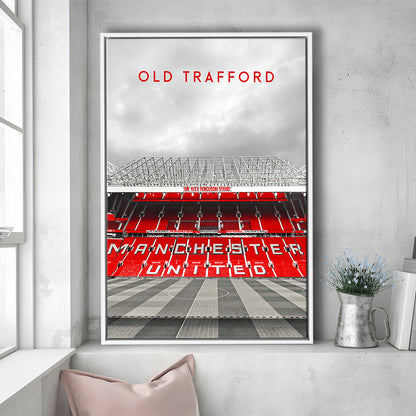 Old Trafford Man Utd Stadium Print, Football Stadium Art Wall Art, Framed Canvas Prints Wall Art