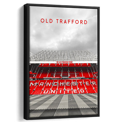 Old Trafford Man Utd Stadium Print, Football Stadium Art Wall Art, Framed Canvas Prints Wall Art