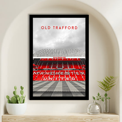 Old Trafford Man Utd Stadium Print, Football Stadium Art Wall Art, Framed Art Prints Wall Decor
